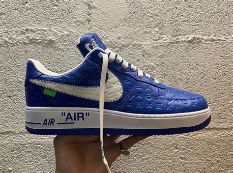 blue louis vuitton air force ones|lv air force 1 blue.